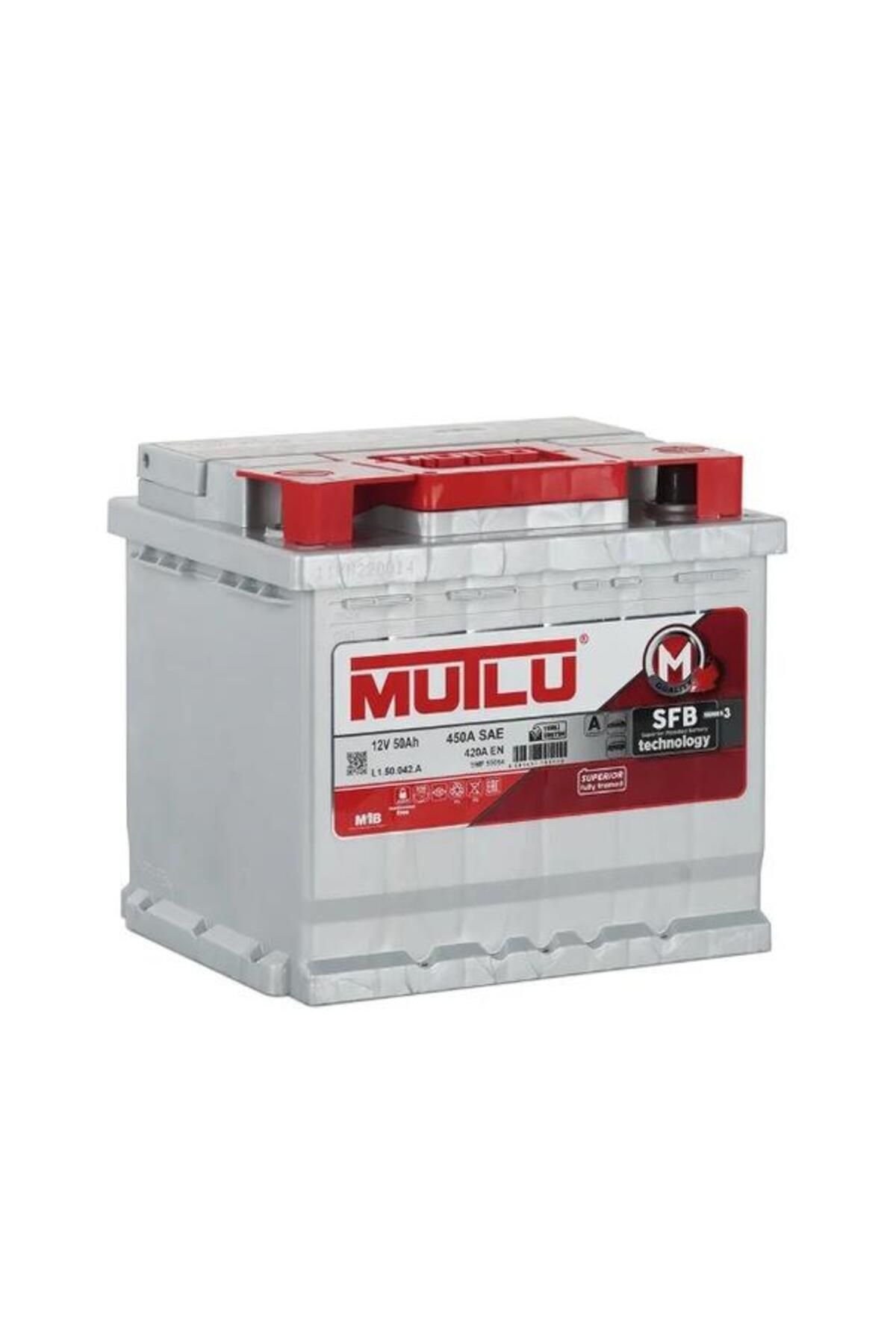 Mutlu 12 Volt 50 Amper Ters Kutup 2025 Üretim Akü