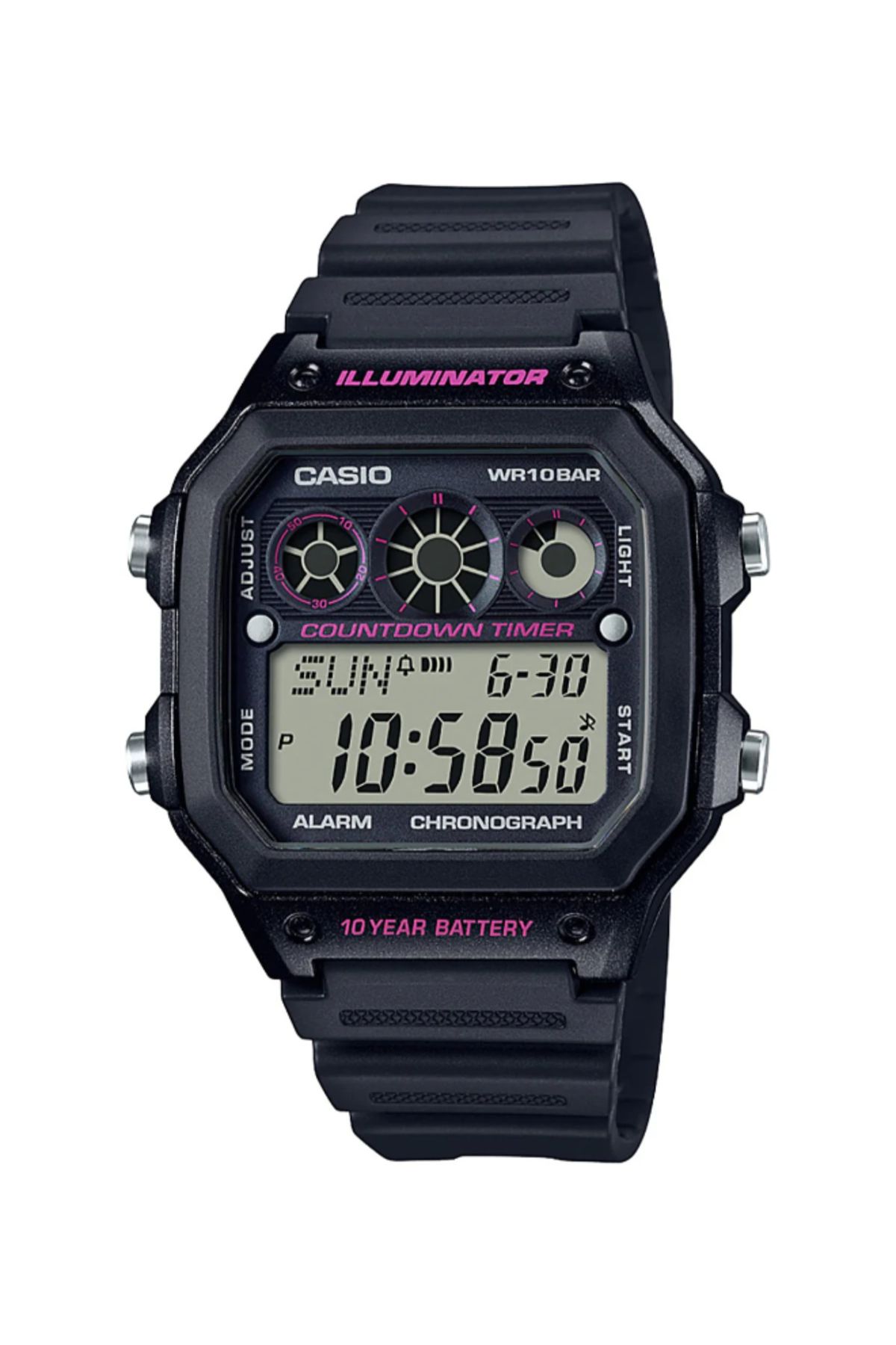 Casio-CASIO Men's Digital Grey Dial Watch - AE-1300WH-1A2 1