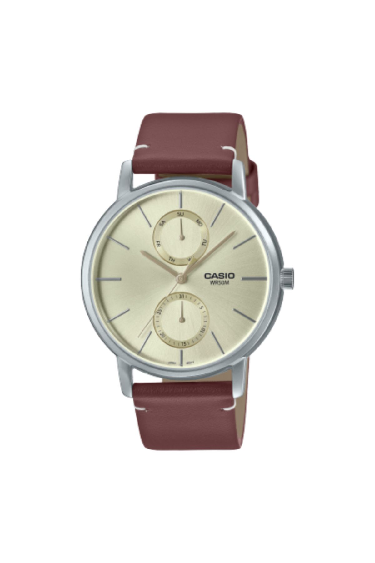Casio-CASIO Men's Analog Gold Dial Watch - MTP-B310L-9AVDF 1