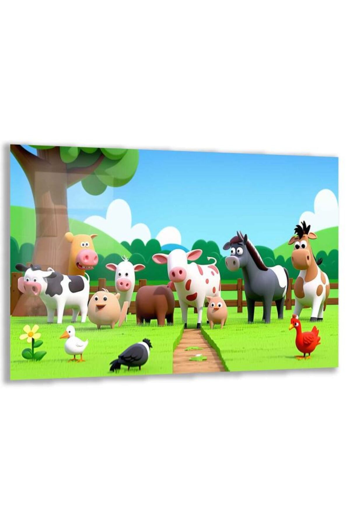 Domovit Eğitici Çocuk Odası Cam Tablo - Yatay Motif 01-062