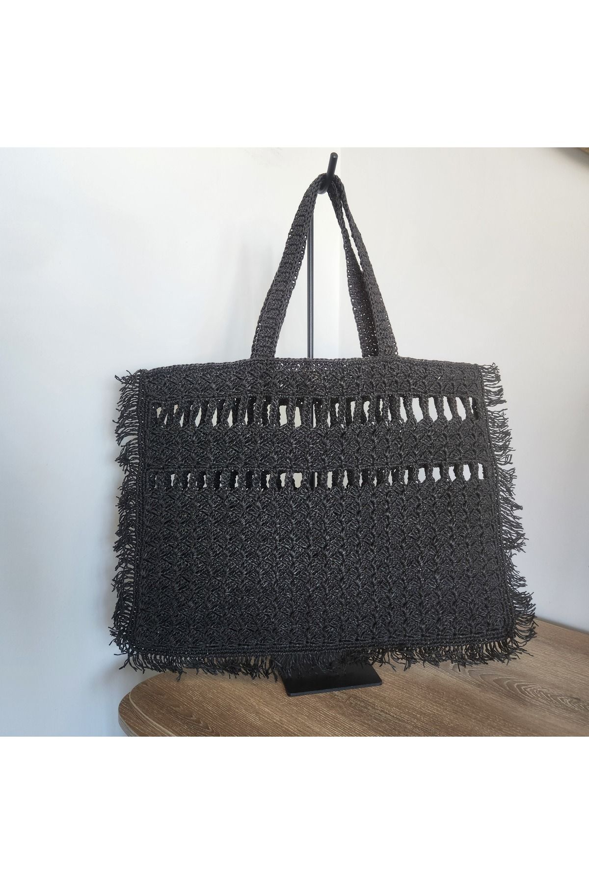 Sevilins Collection El örgü kağıt ip çanta