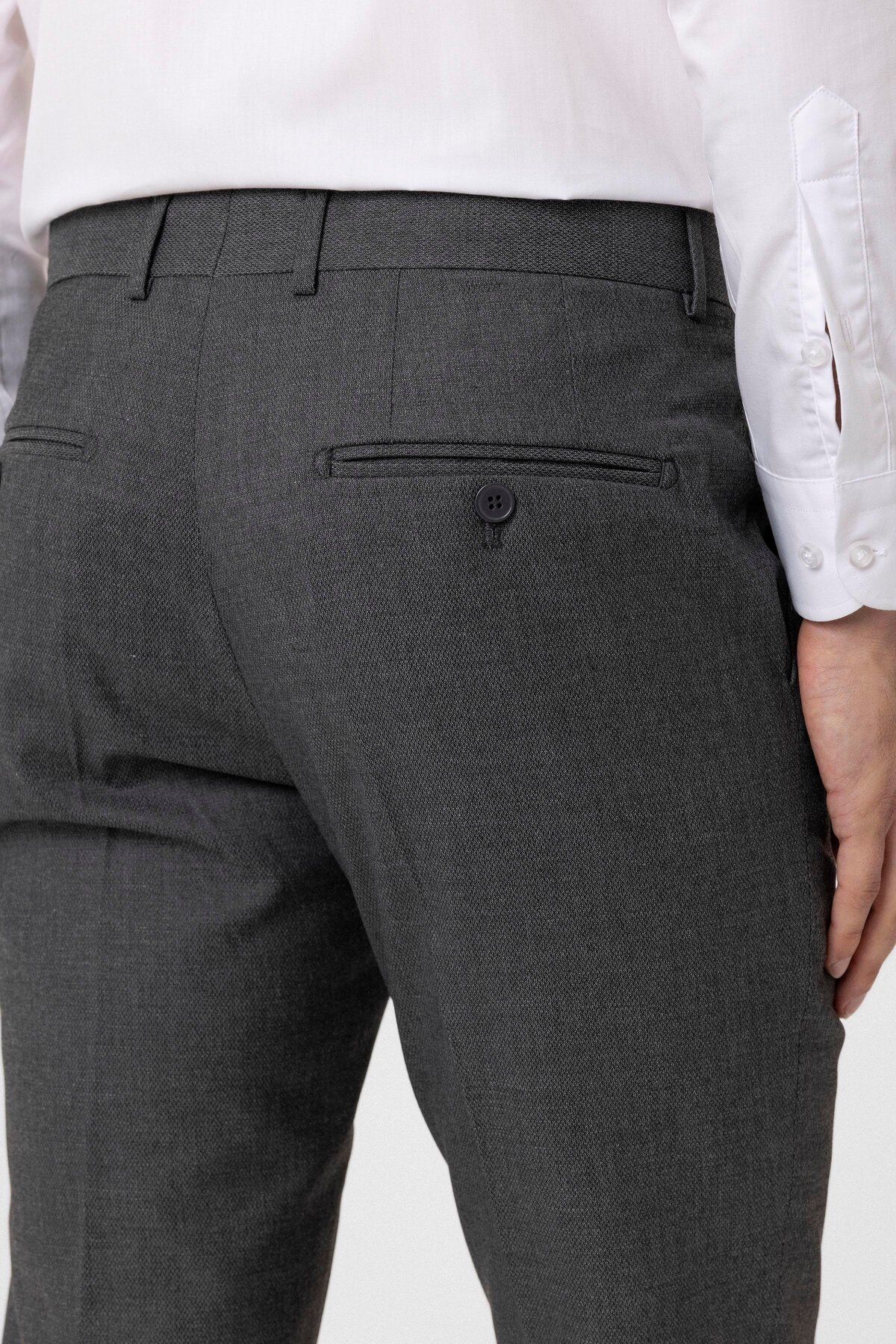 SÜVARİ-Cavalry Loose Fit Armure Patterned Soft Textured Fabric Trousers 5