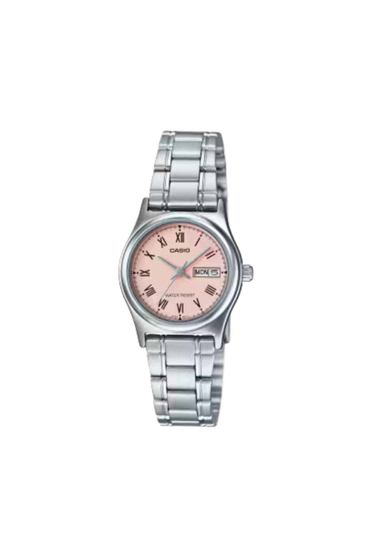Casio-ساعة كاسيو النسائية التناظرية ذات الميناء الوردي - LTP-V006D-4B 1