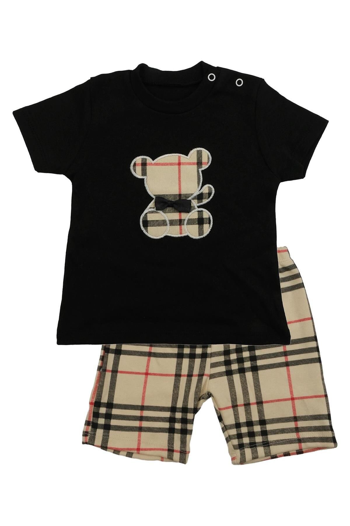 Bebelop Ekose Desenli 2li Penye Kız Erkek Unisex Takım