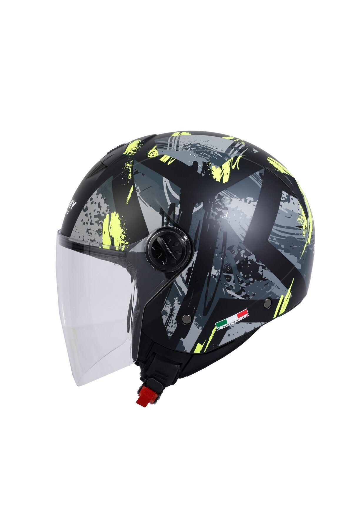 Sway SW 715 POISON Black Grey Yellow Yarım Kask