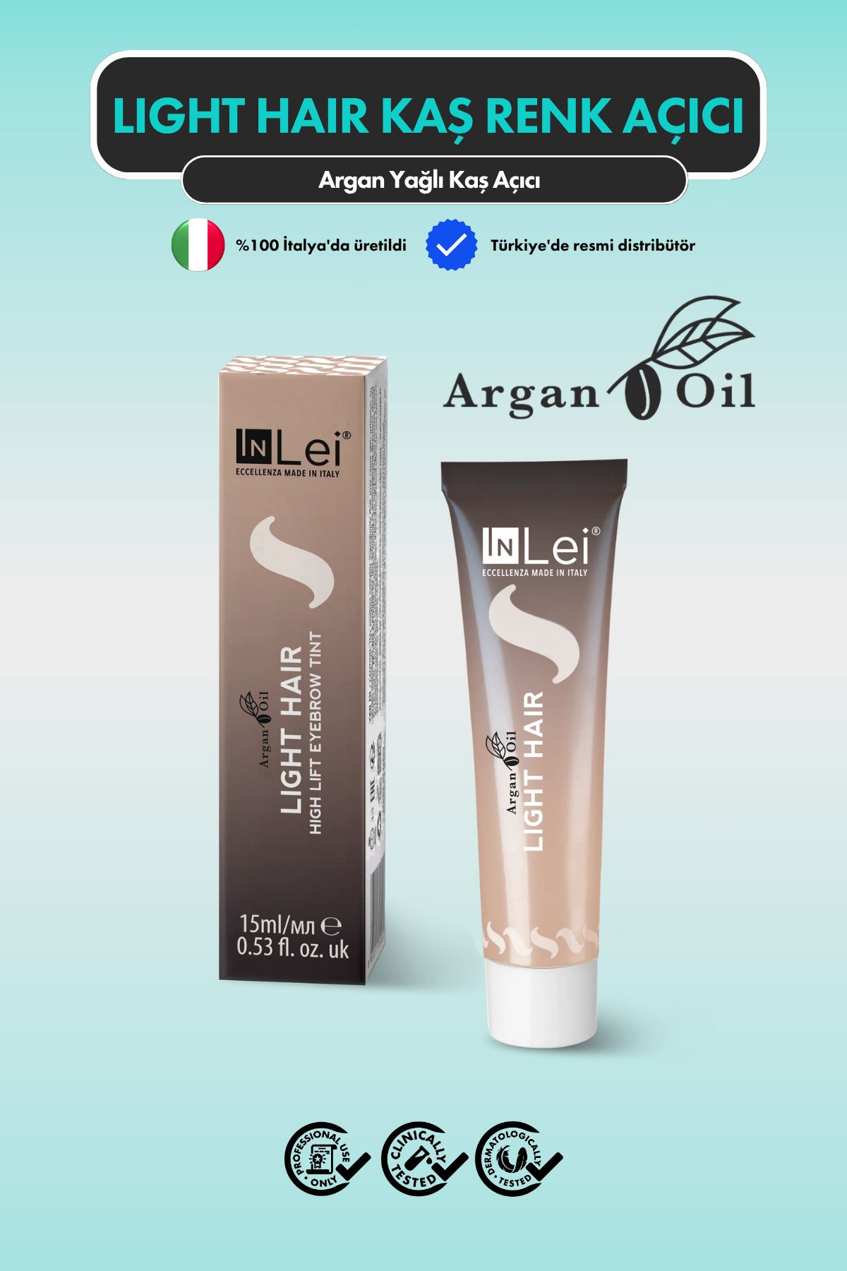 İnLei Light Hair Argan Yağlı Kaş ve Kirpik Açıcı 15ml