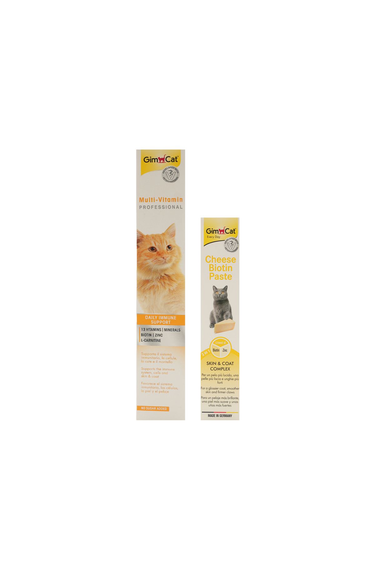Gimcat Parlak Tüyler & Güçlü Bağışıklık Seti – Vitamin + Biotinli Macun (100 g + 50 g)