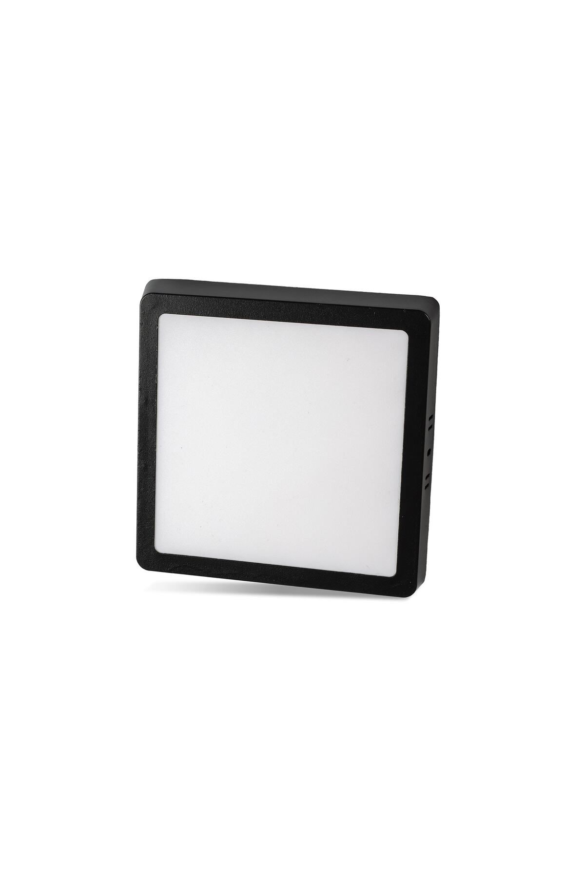 Noas 2 Adet NOAS YL15 1801 S Siyah Kasa Sıva Üstü Kare 18W Led Spot 3200K Gün Işığı