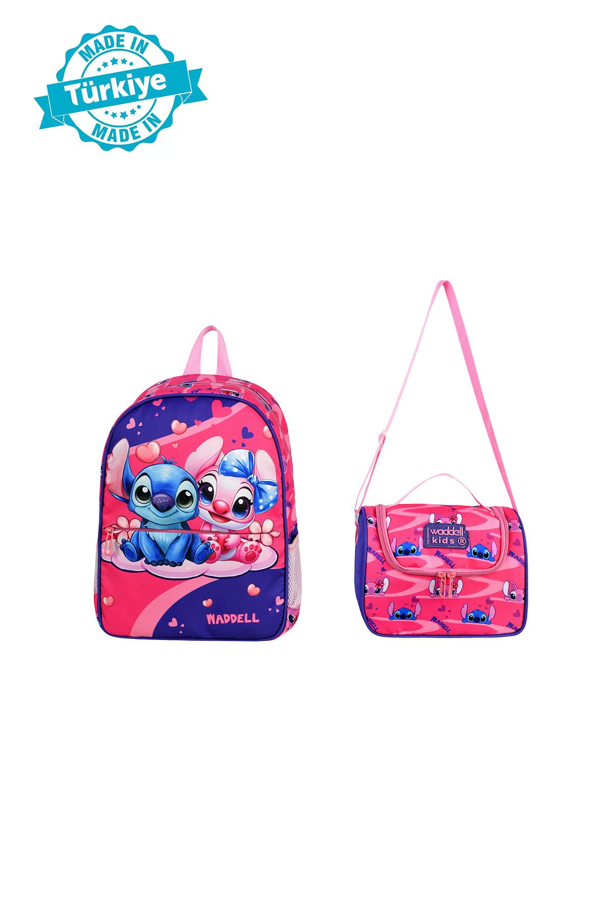 Royal Glow Kombin Stiç Temalı Stitch Anaokul Çantası ve Termal Beslenme Çantası Set
