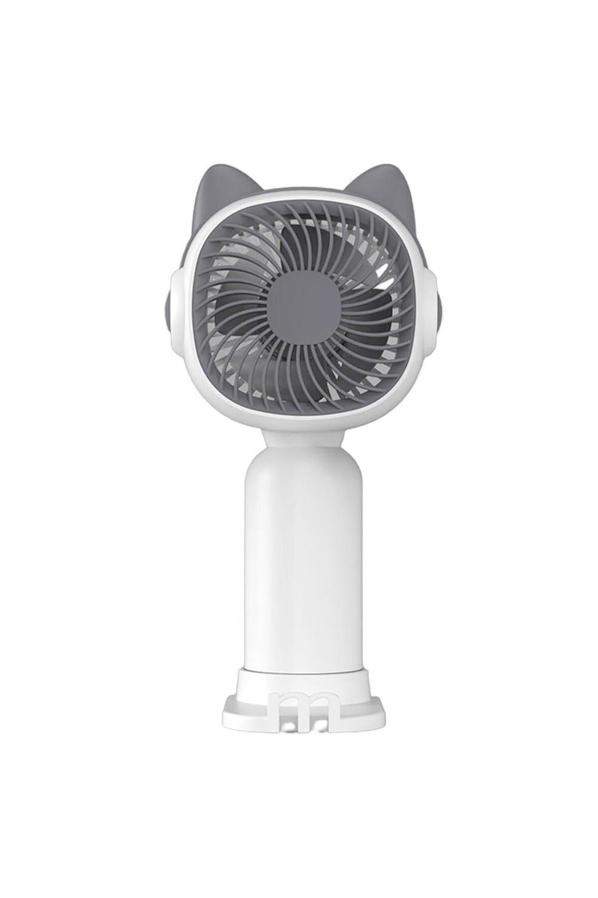 Kelebek Oyuncak Kedi Figürlü Şarjlı Mini El Fanı