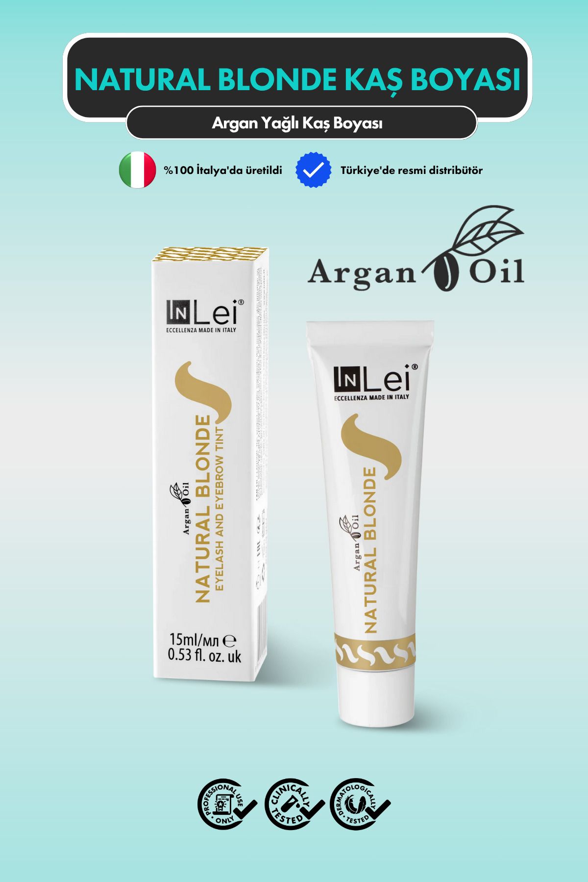 İnLei Natural Blonde Argan Yağlı Kaş ve Kirpik Boyası 15 ml