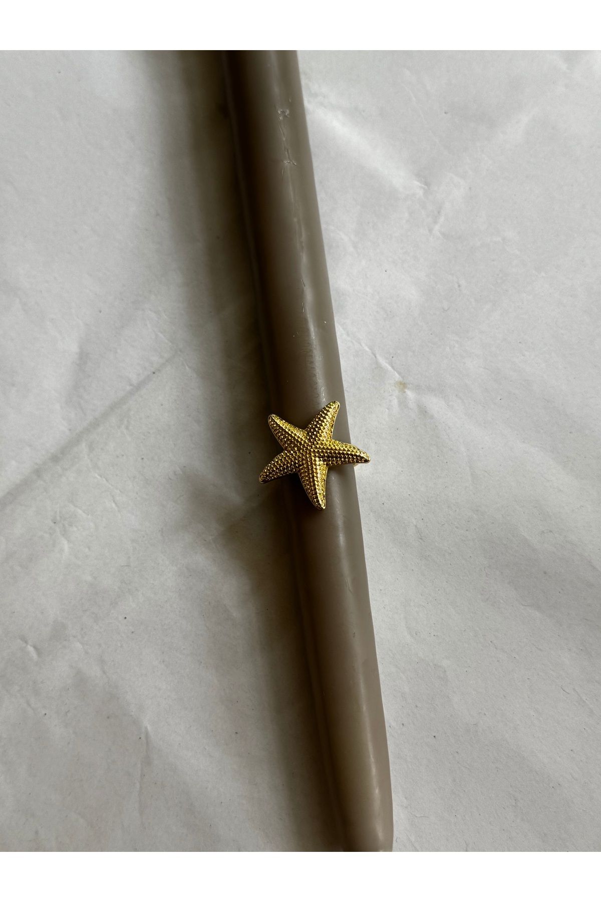 shop Deniz Yıldızı Tasarım Gold Yüzük (Ayarlanabilir Ölçü)
