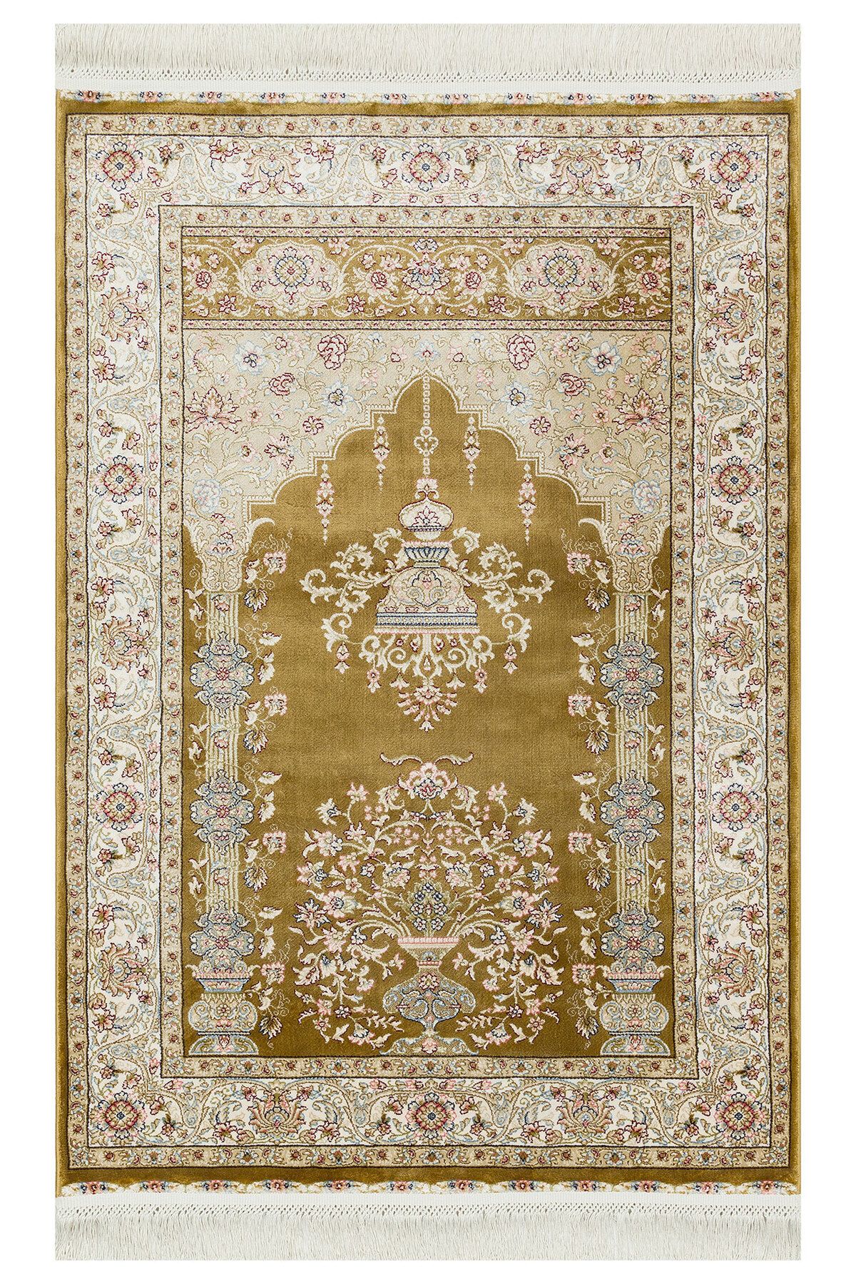 DOGANLAR ANTIQ OTTOMAN 01 GOLD Klasik Desenli Yüksek Kalite Sık Dokuma Seccade