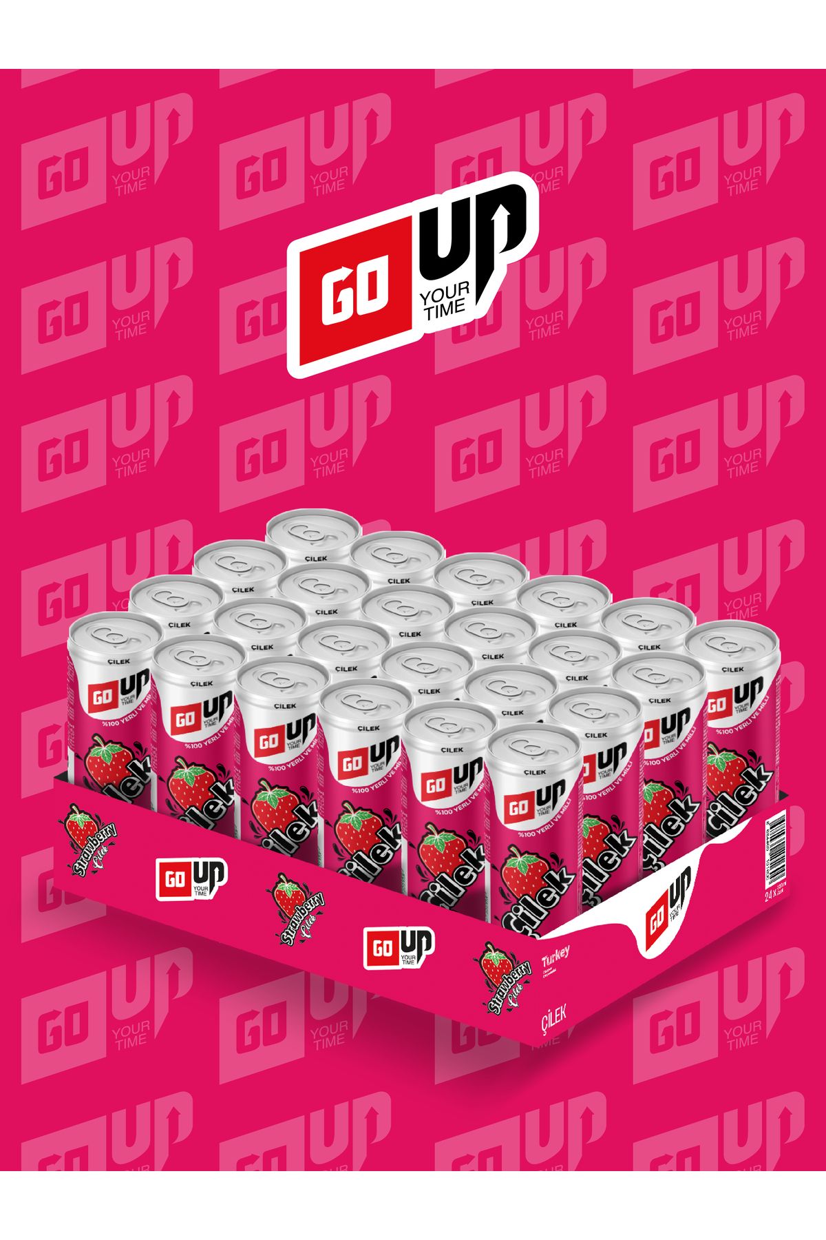 GoUp 24'lü Go Up Çilek Aromalı Gazlı İçecek