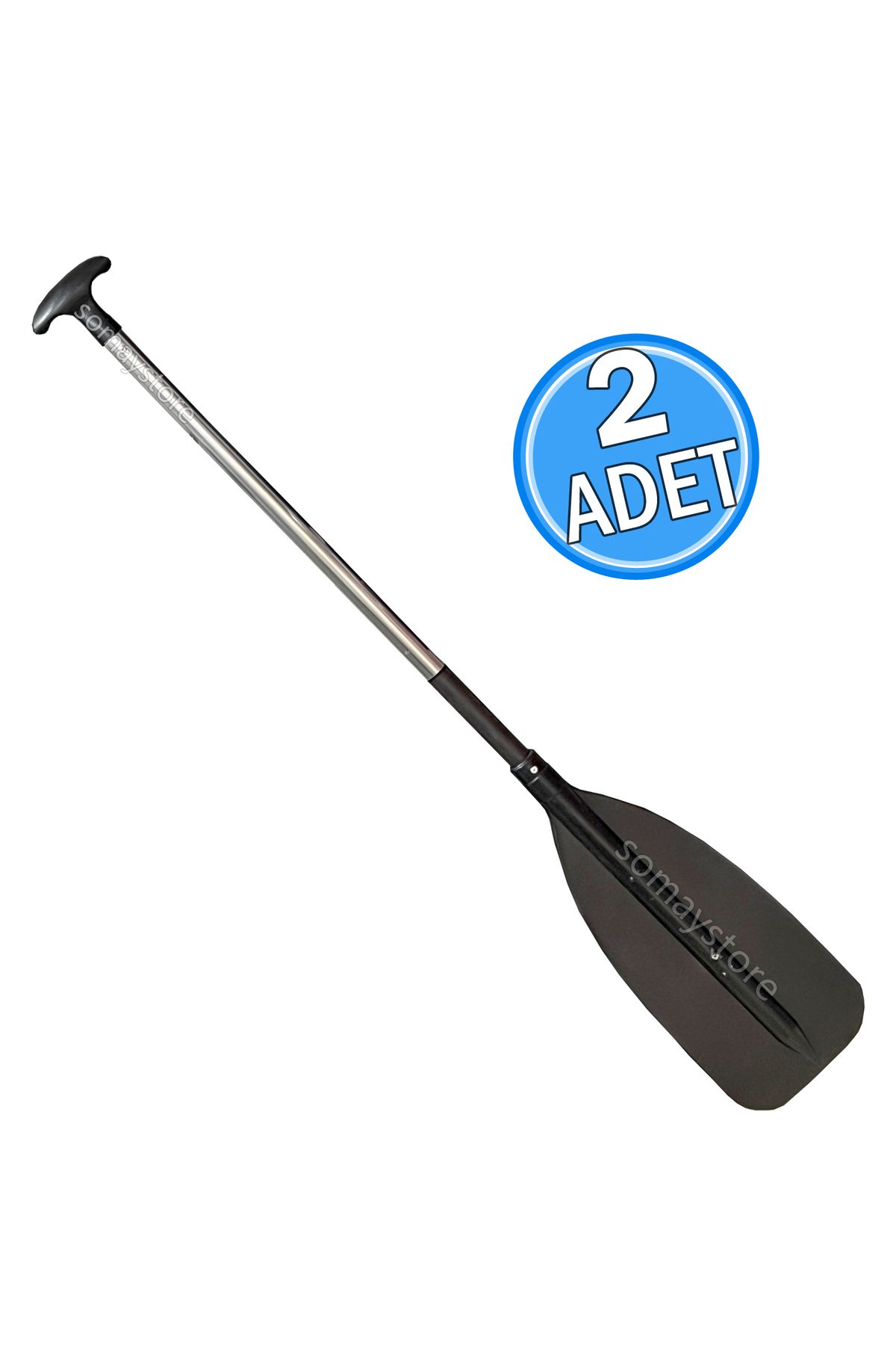 Somay Store Tekne Motor Küreği Siyah Alüminyum Boru Çapı 25mm Boy 125cm 2 Adet