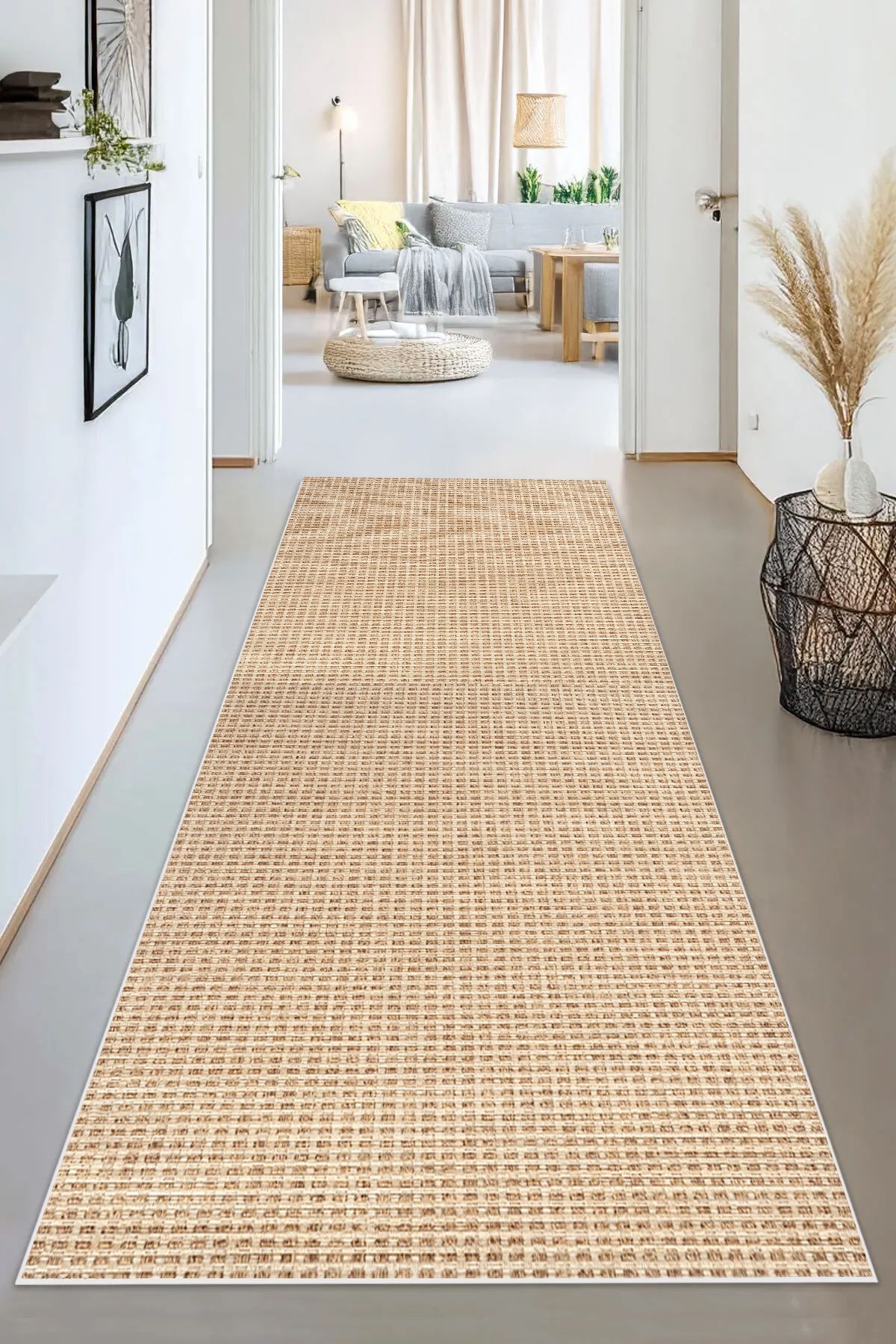 LTS HOME Dijital BASKILI Renkli Kaymaz Taban Yıkanabilir Modern Mutfak Halısı Salon Halısı Yolluk