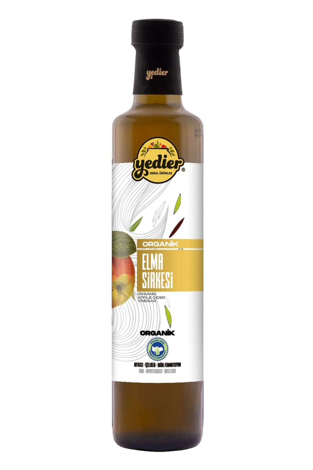 Yedier Organik Elma Sirkesi 500 ml