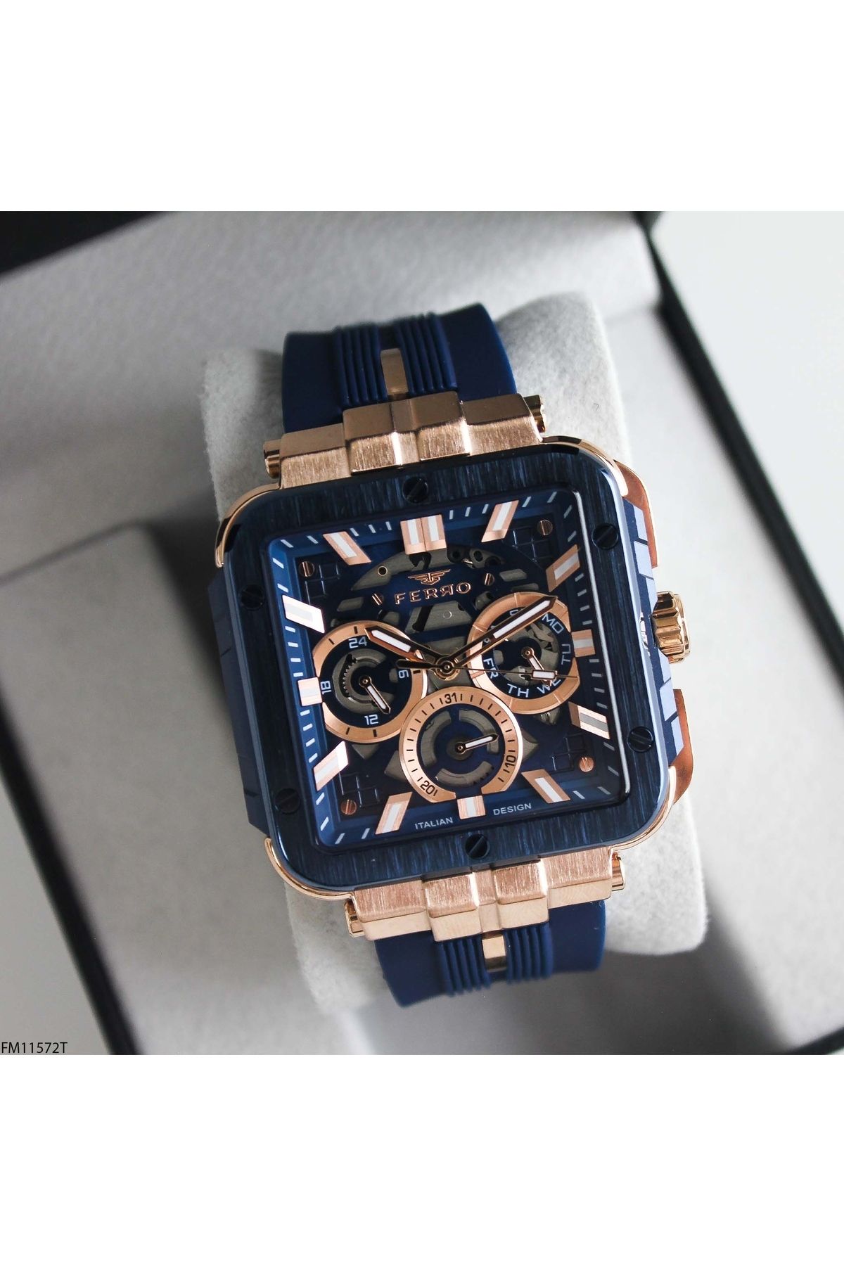 FERRO-Fm11572T Men's Wrist Watch with Silicone Cord 4