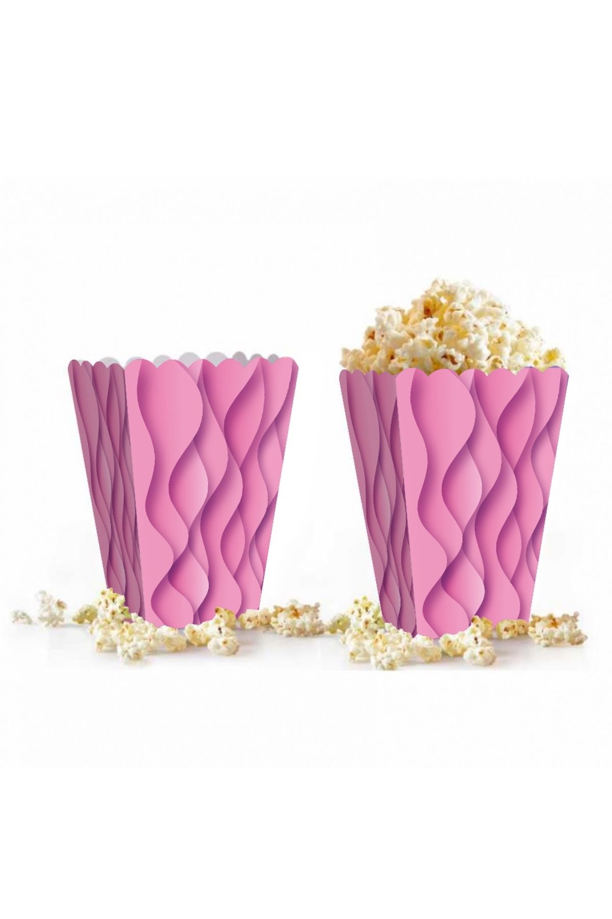 Big Party Dalgalı Pembe Mısır Kutusu 8li