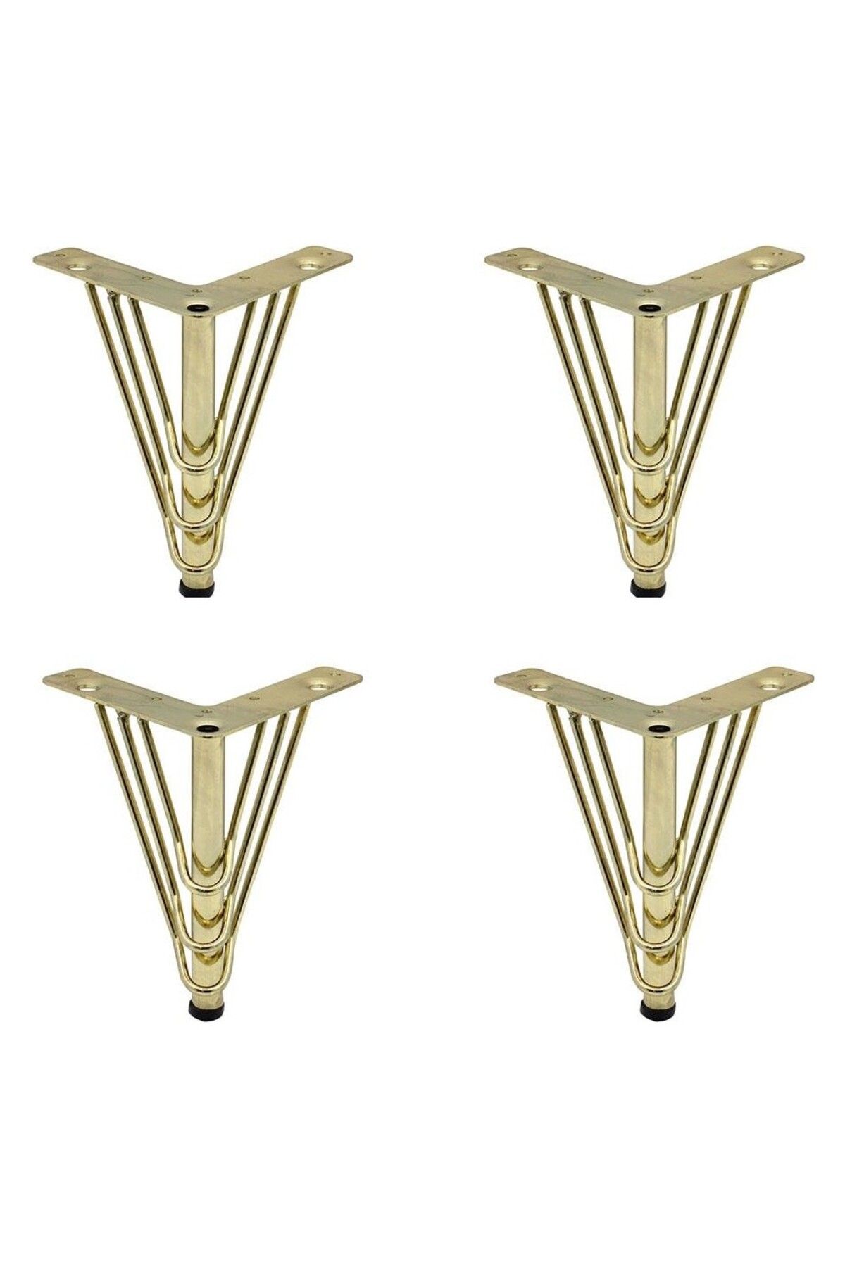 nifiart Mobilya Koltuk Sehpa Komidin Puf Bench Metal Telli Ayak 15 cm 4 Adet