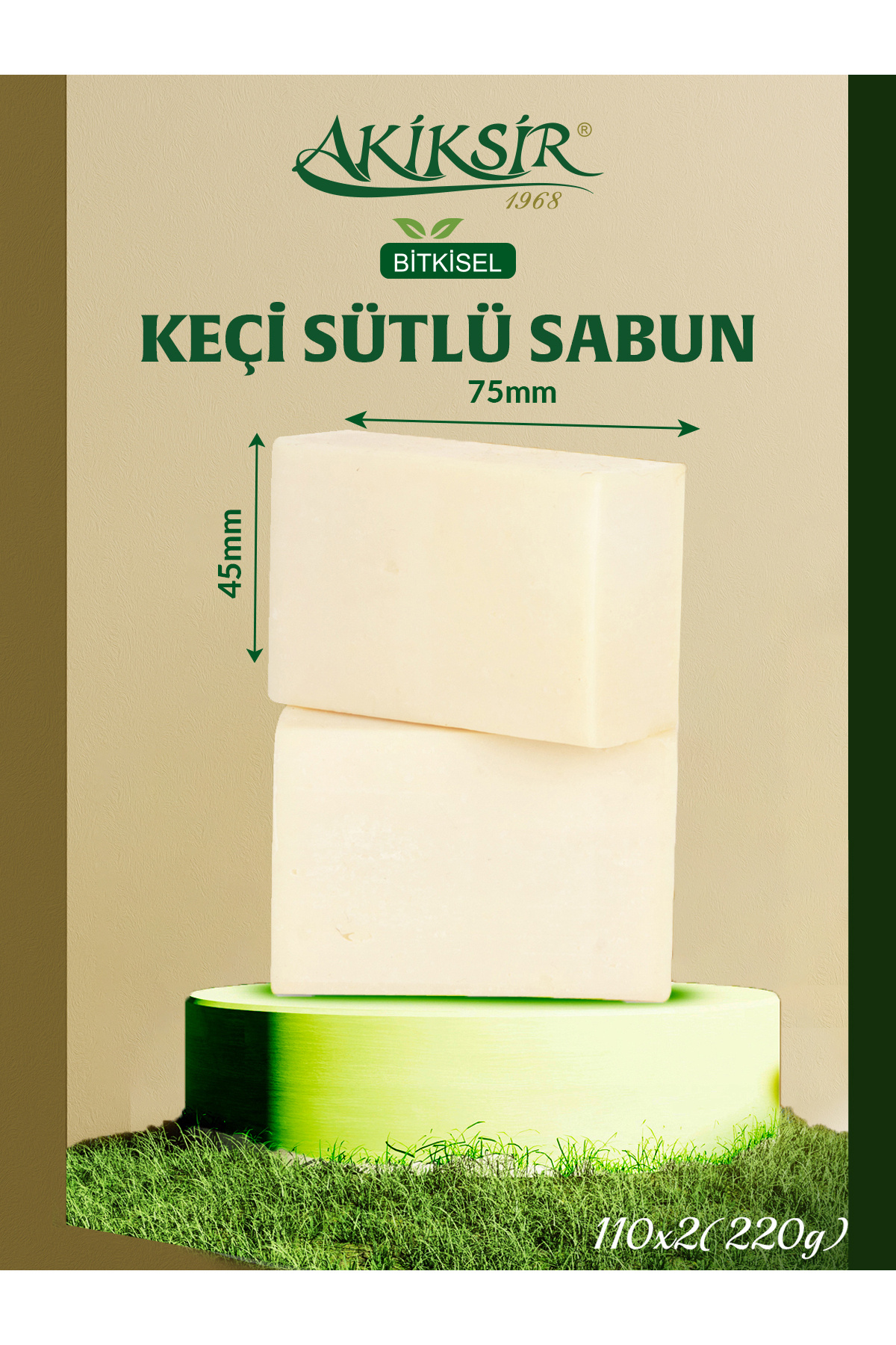 Akiksir Bitkisel Keçi Sütlü Sabun 2x110g 220g - Fiyatı, Yorumları
