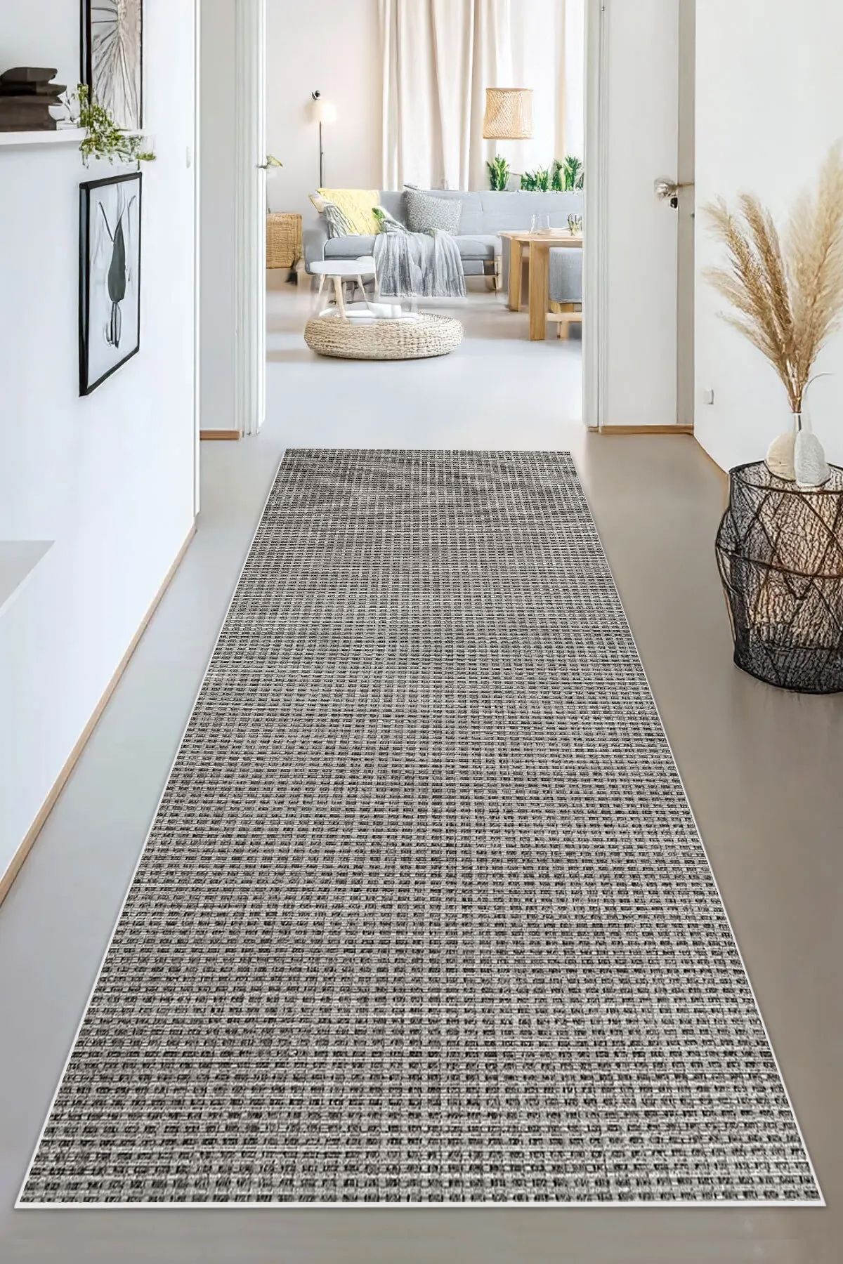 LTS HOME Dijital BASKILI Renkli Kaymaz Taban Yıkanabilir Modern Mutfak Halısı Salon Halısı Yolluk
