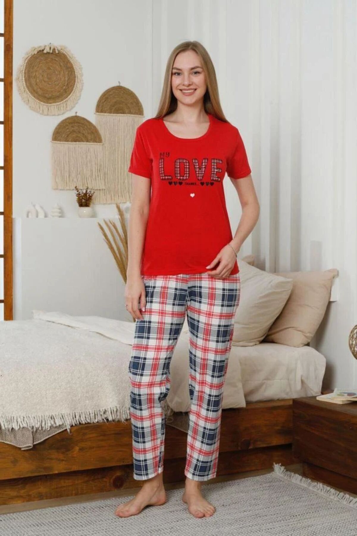 GVN Baskılı Pijama Takımı