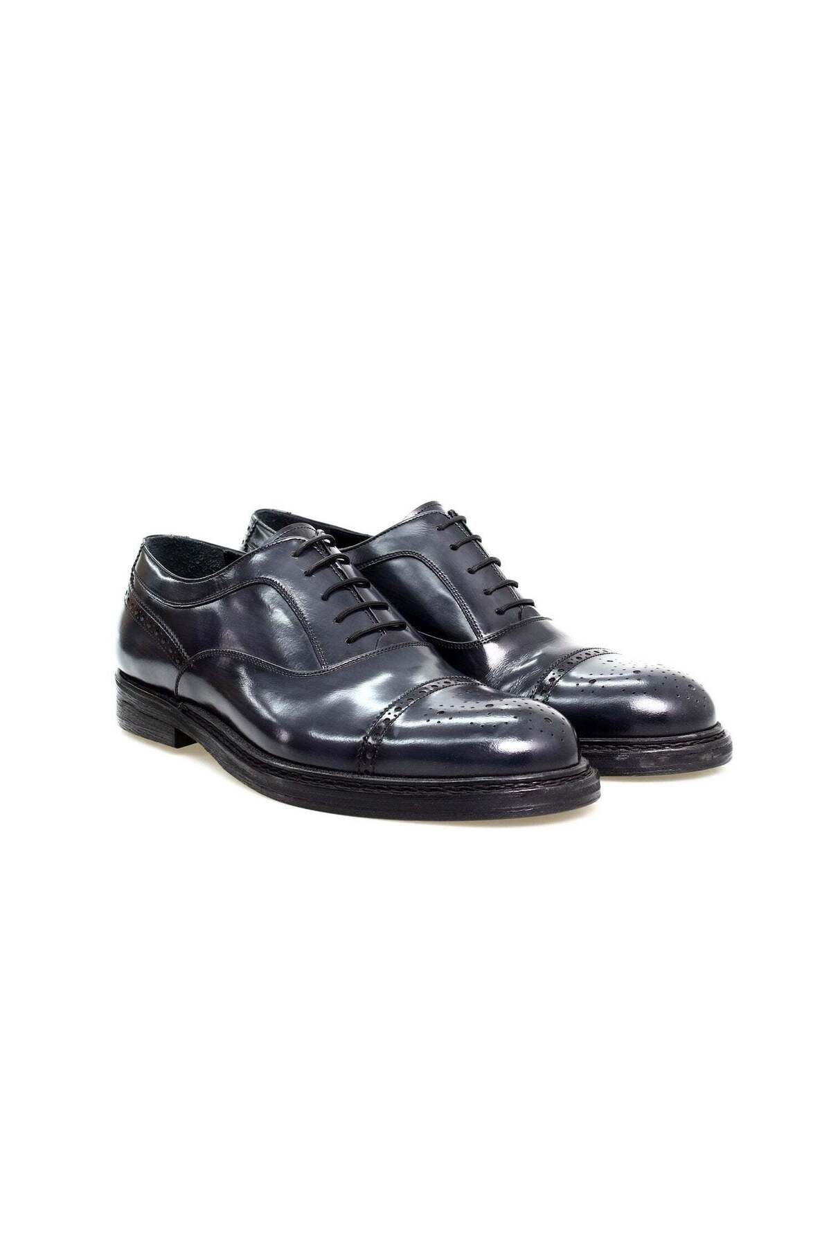 Butik GRI RENK BAĞCIKLI HAKİKİ DERİ ERKEK AYAKKABI