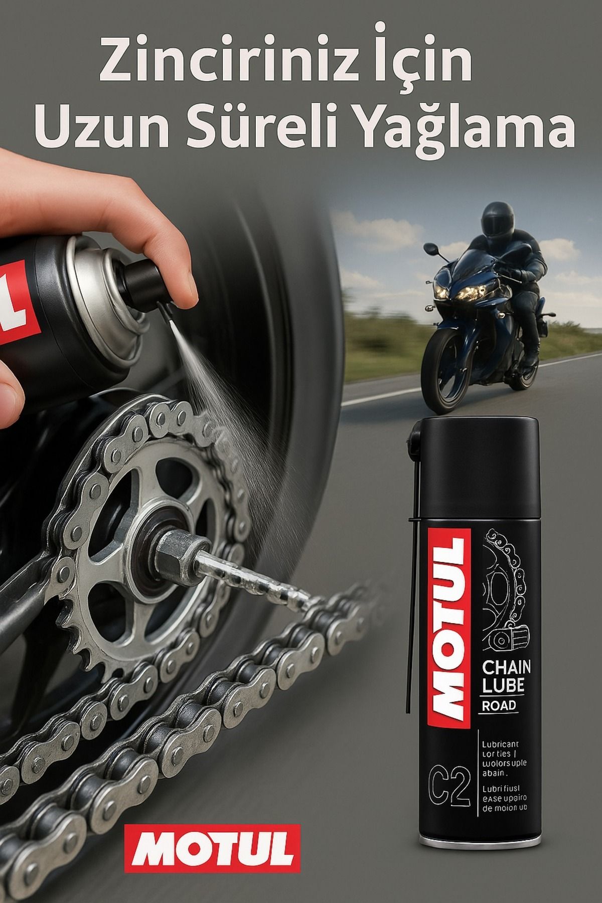 bofferland Motul C2 Chain Lube (Zincir Yağı) – 400 ml