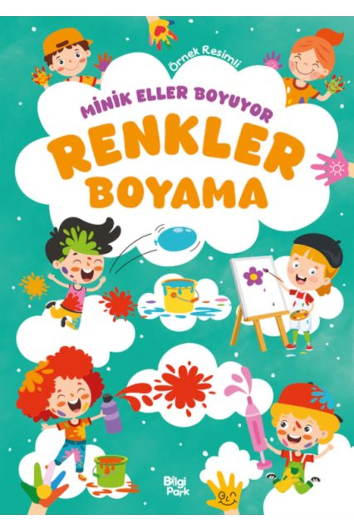 Karatay Yayınları Minik Eller Boyuyor Renkler Boyama Kitabı Örnek Resimli