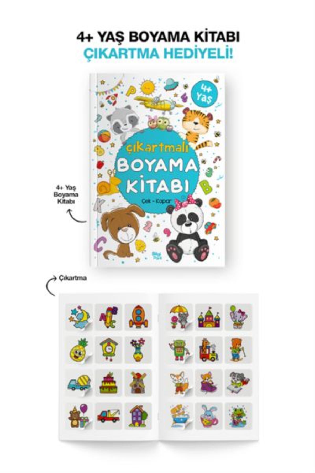 Karatay Yayınları Çıkartmalı Boyama Kitabı 4 Yaş