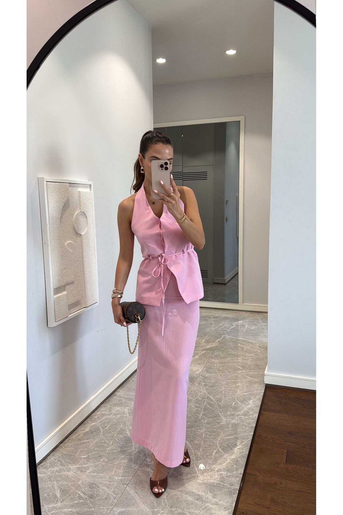 sinemkivanc co ZARİF HALTER YAKA İKİLİ TAKIM