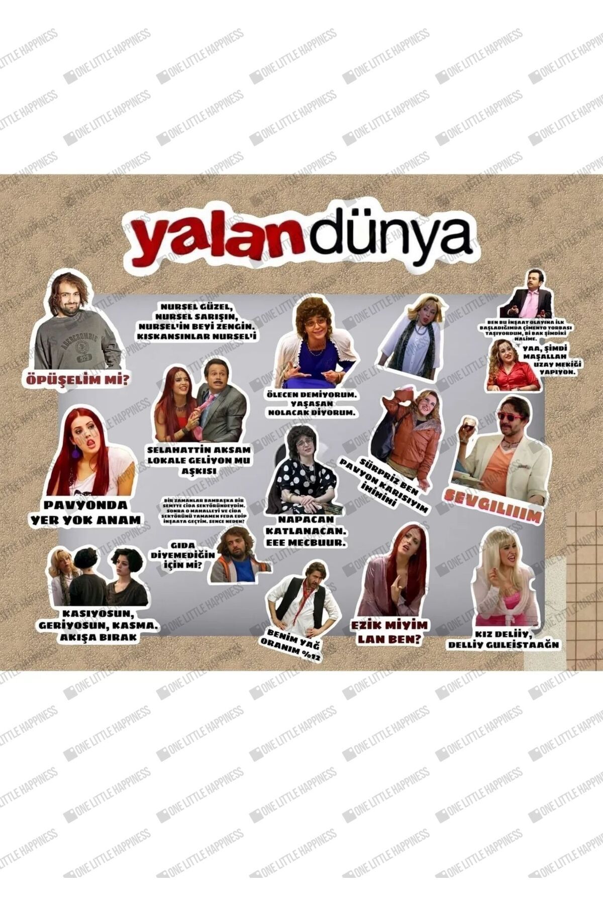 One Little Happiness Yalan Dünya Laptop Notebook Telefon Kılıfı Sticker Seti