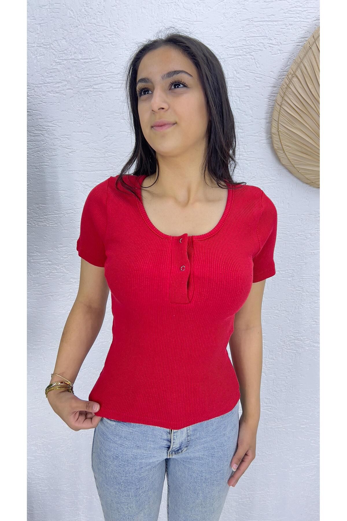 madammodabir KADIN ÇITÇITLI KAŞKORSE T-SHİRT