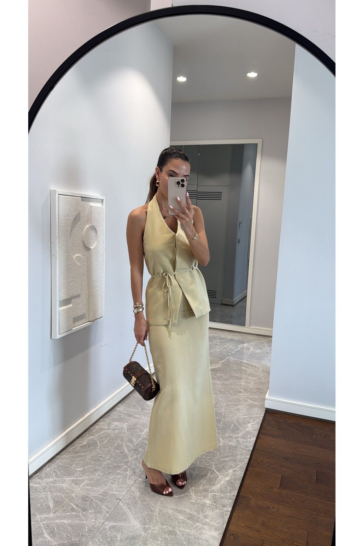 sinemkivanc co ZARİF HALTER YAKA İKİLİ TAKIM