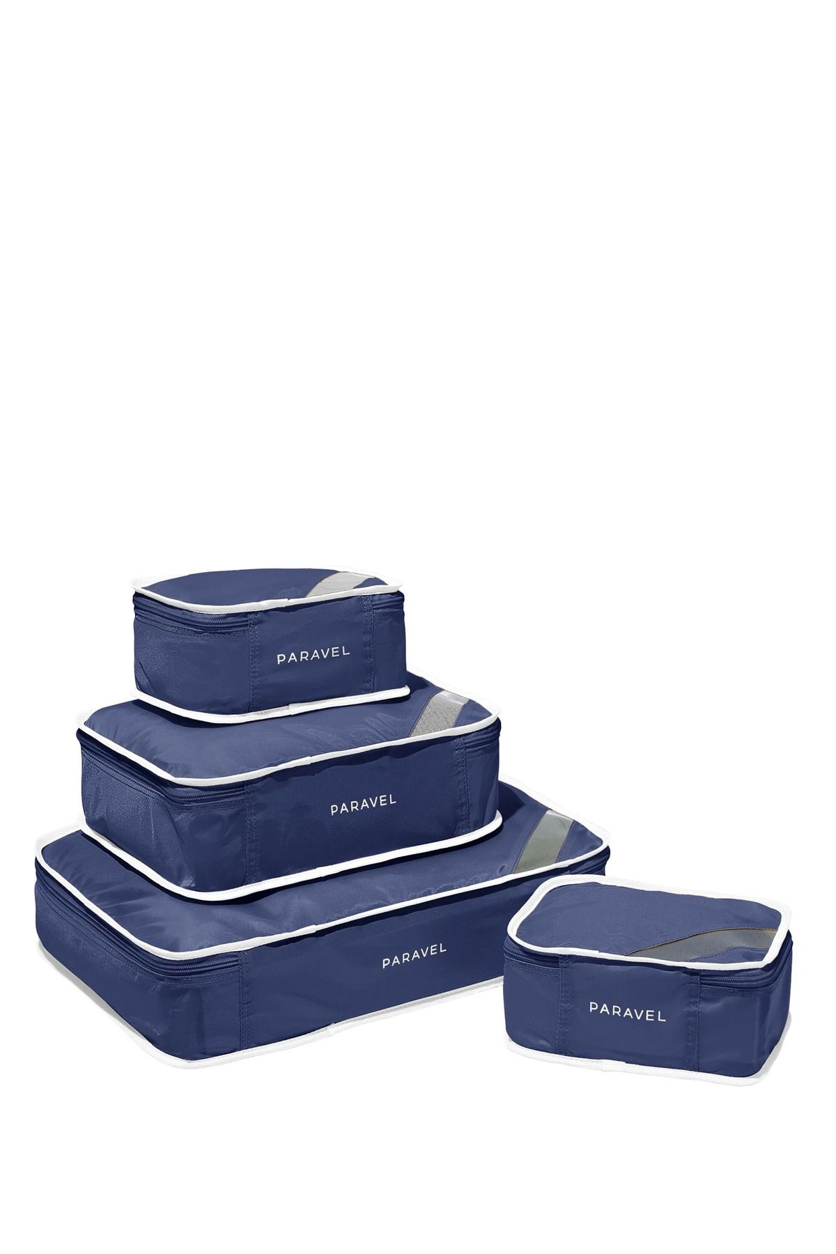 PARAVEL Packing Cube Quad, 4’lü Seyahat Düzenleyici Seti, Negatif Naylon® Valiz İçi Organizer