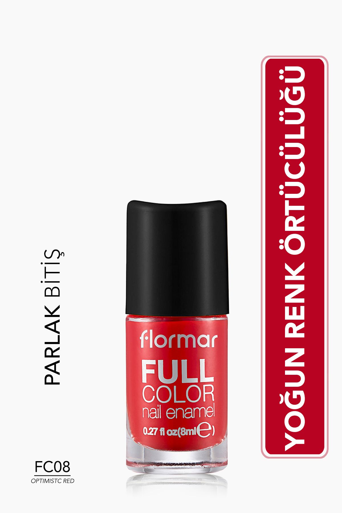 Flormar Full Color Ultra Yüksek Pigmentli & Parlak Bitişli Oje