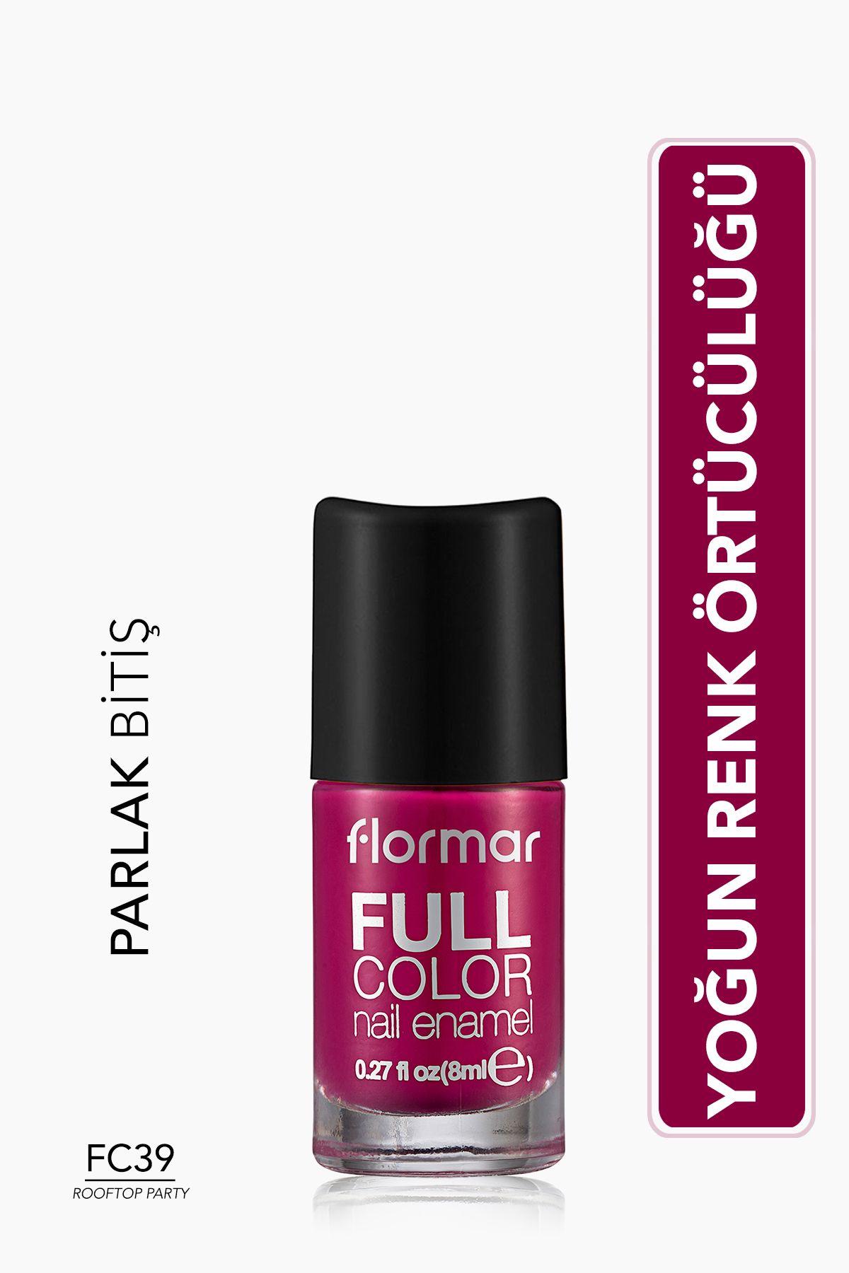 Flormar Full Color Ultra Yüksek Pigmentli & Parlak Bitişli Oje