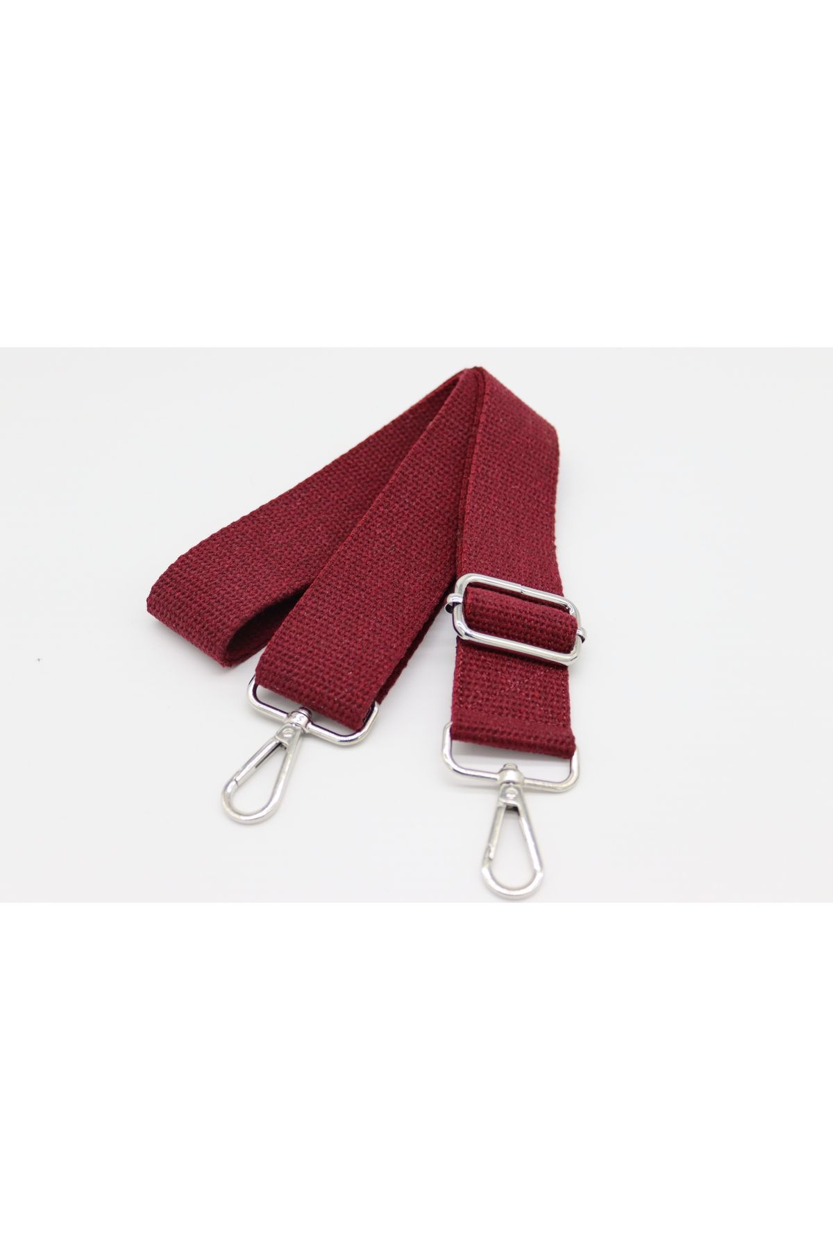 Anatolia Bordo pamuklu ayarlanabilir çanta omuz askısı 4 cm x 120 cm