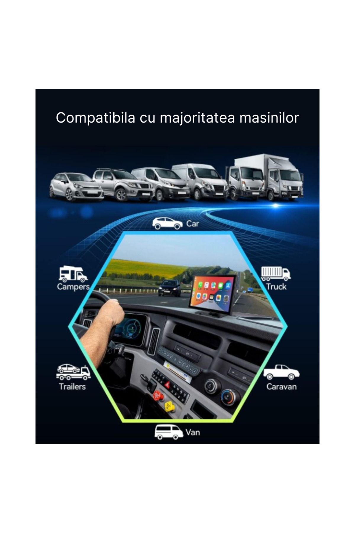 MaGeCa-Multimedia Car Navigation C90, Apple Carplay/android Auto Wireless, 9 Inch Touch Display 7