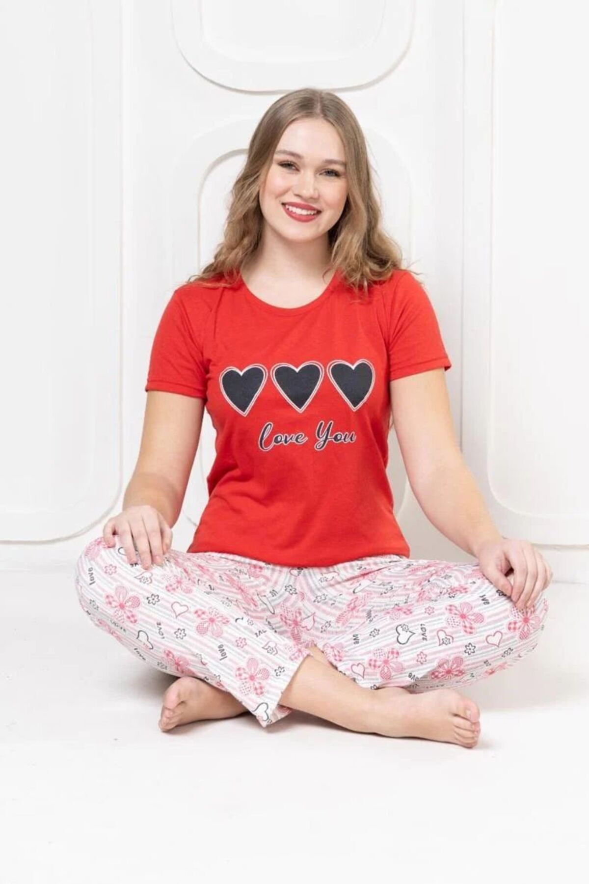 GVN Baskılı Pijama Takımı