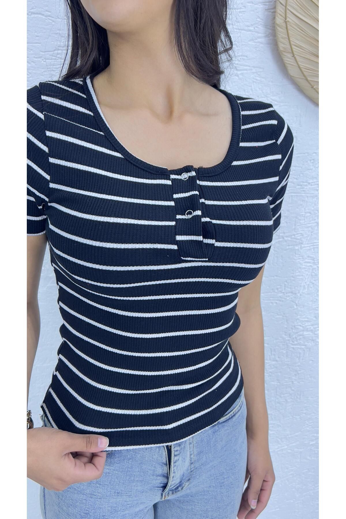 madammodabir KADIN ÇITÇITLI KAŞKORSE T-SHİRT