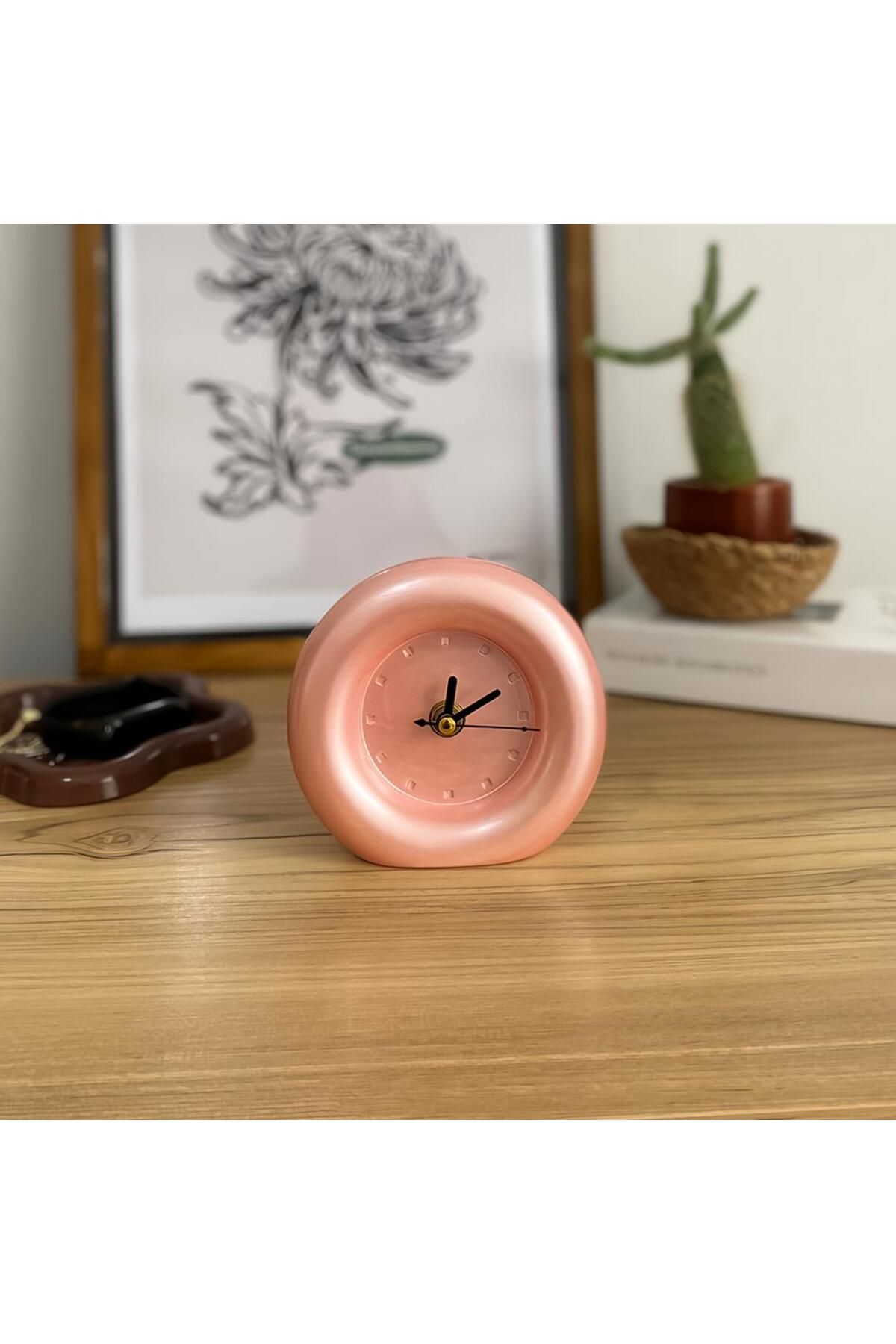 Dekovera Dms01004 - Pembe İnci Dekoratif Masa Saati