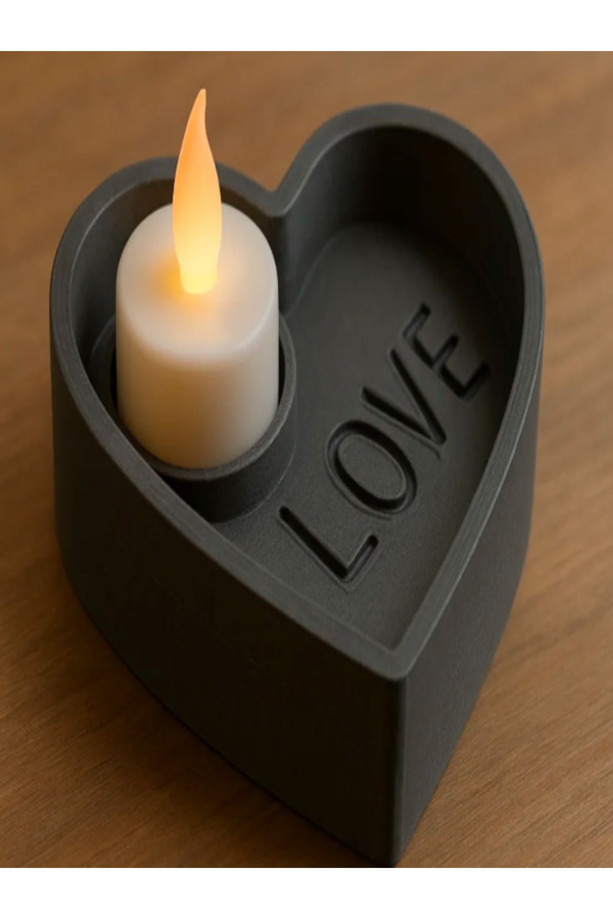 EmAy3d Love kalp şeklinde mumluk