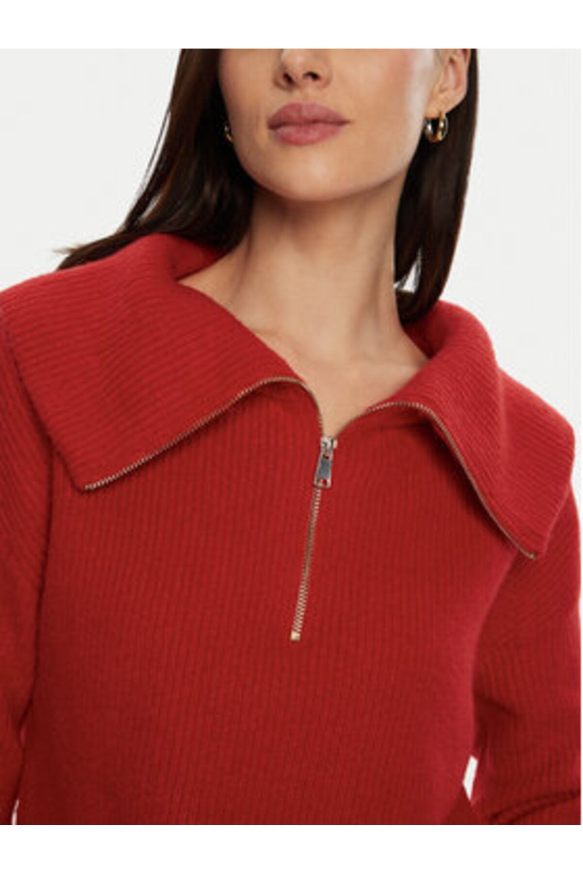 Morgan-Women's Sweater 242-MCOLAR Red 3