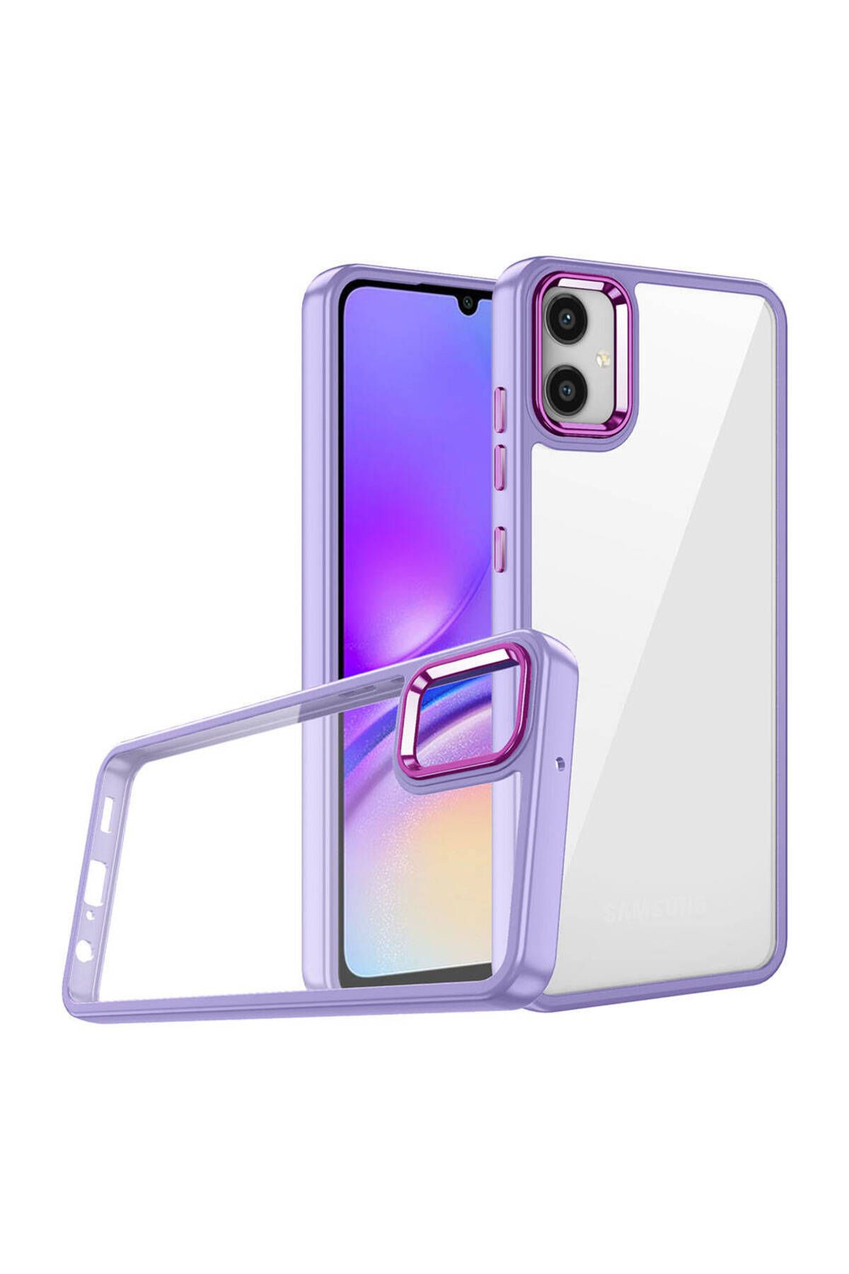 System Com Galaxy A05 Kılıf SYS Flora Kapak - Lila