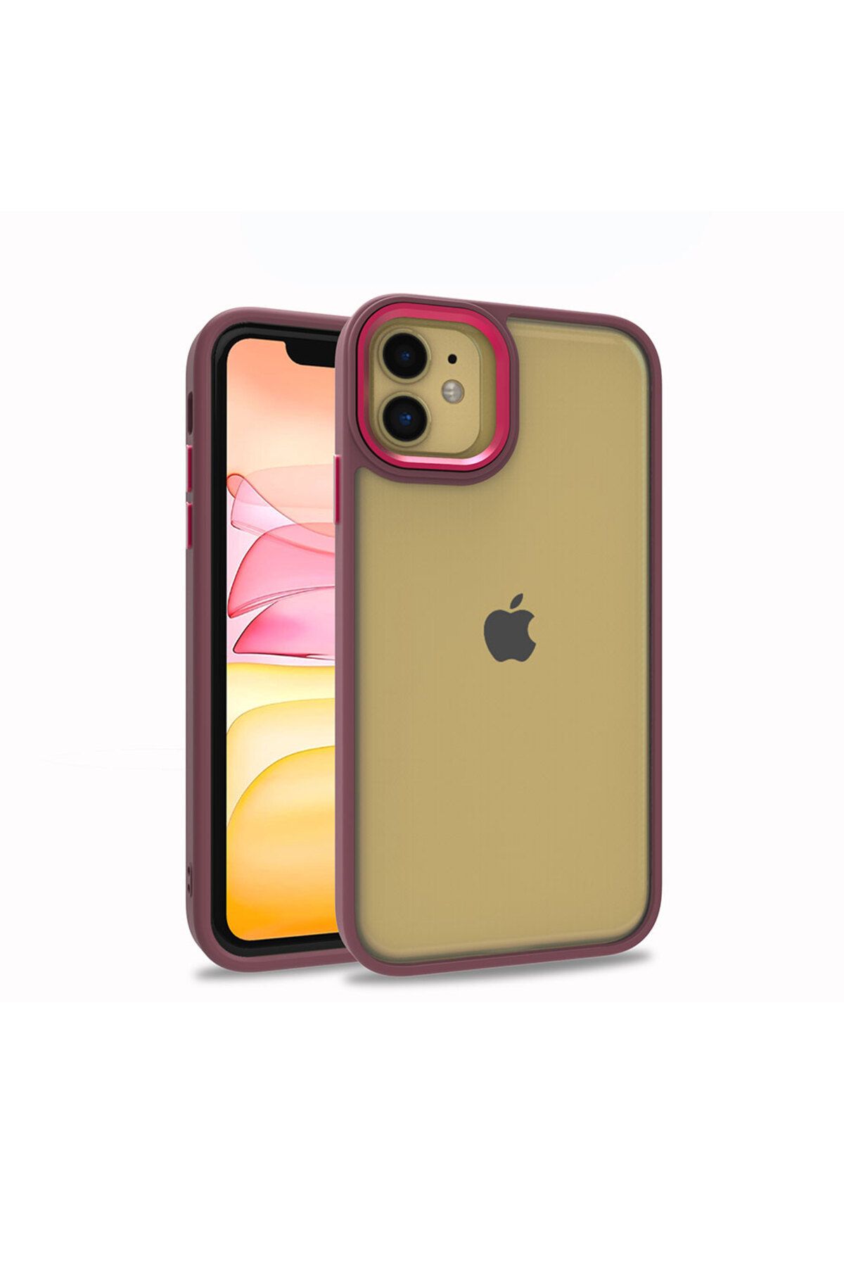 System Com iPhone 11 Uyumlu SYS Flora Kılıf-Kırmızı