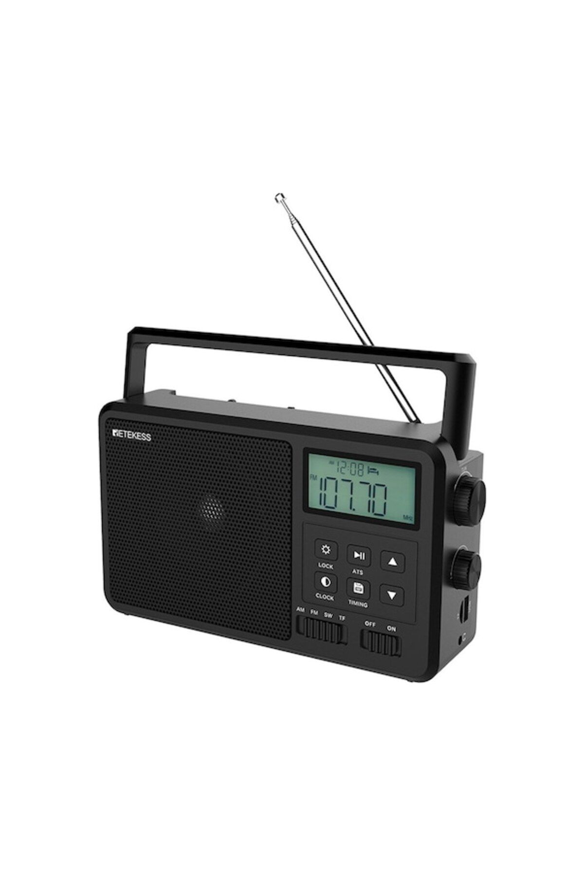 Cbtx Retekess Tr638 Lcd Dijital Ekran Tam Bantlı Bluetooth Fm Radyo Desteği Harici Anten