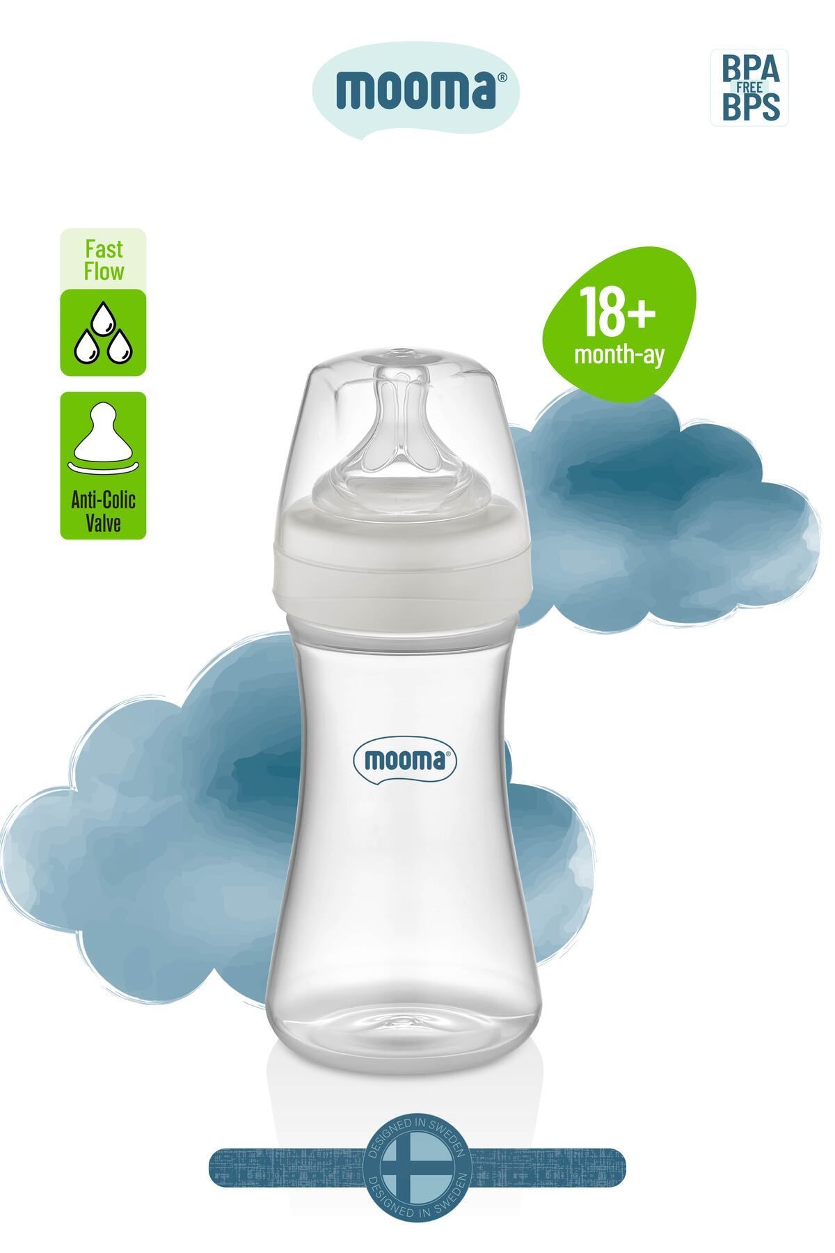 MOOMA Kindy Antikolik Pp Biberon 250 ml 18 Ay (HIZLI AKIŞ) - Grey Goose