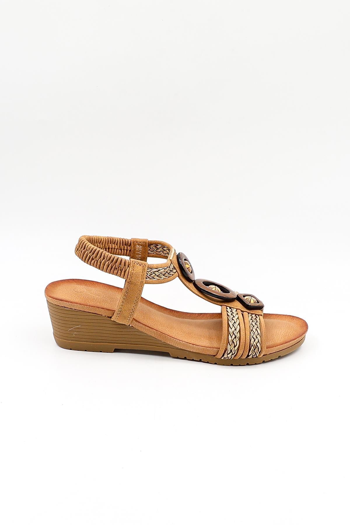 Guja Günlük Kadın Sandalet Gj1454 Cl Camel